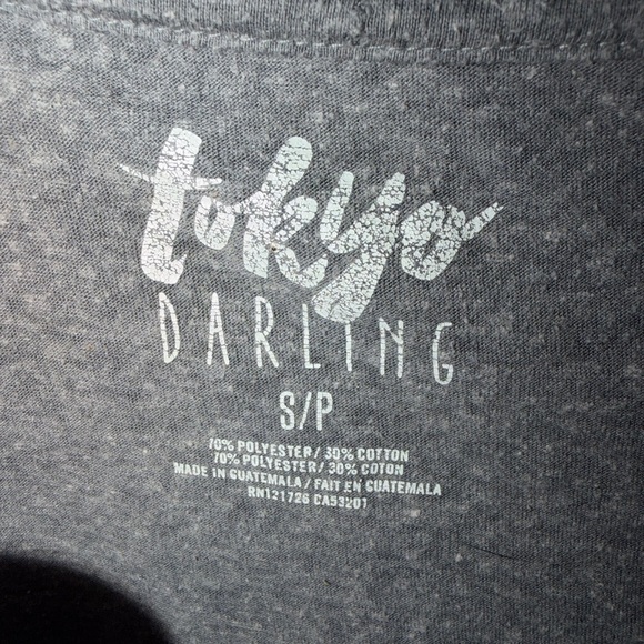 Gray Women’s Cropped T-Shirt. Distressed - Picture 4 of 4